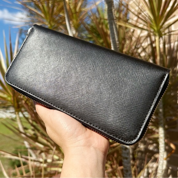 Kate Spade Continental Wallet Black White - Picture 3 of 4